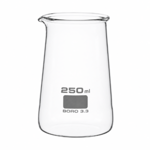 BEAKER, CONICAL FORM (PHILLIPS, PATTERN) WITH SPOUT WITH GRADUATION
